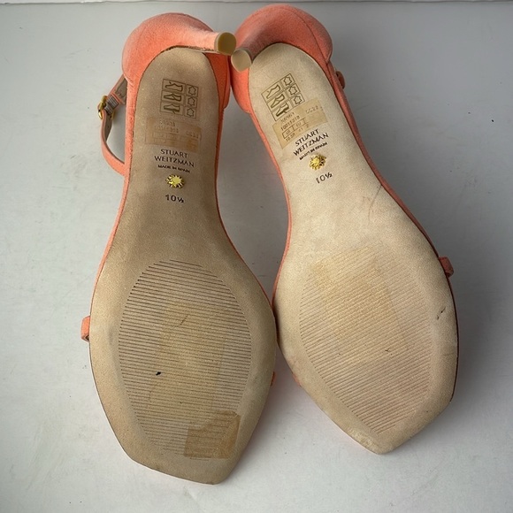 Stuart Weitzman Nudist Coral Stiletto Heels - Picture 8 of 8